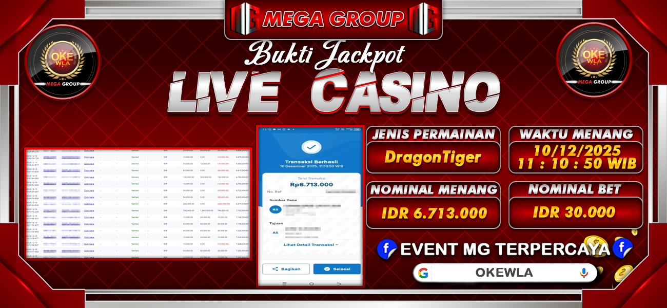 Bukti JP situs Okewla hari Rabu, 10 Desember 2025