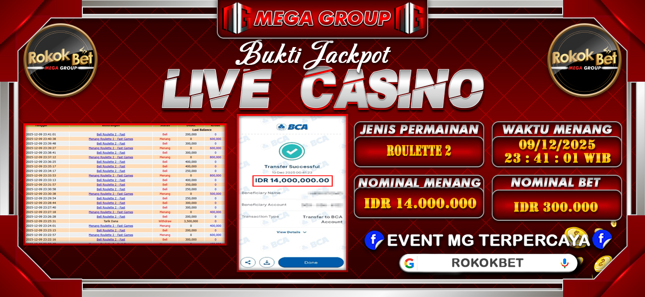 Bukti JP situs Rokokbet hari Rabu, 10 Desember 2025