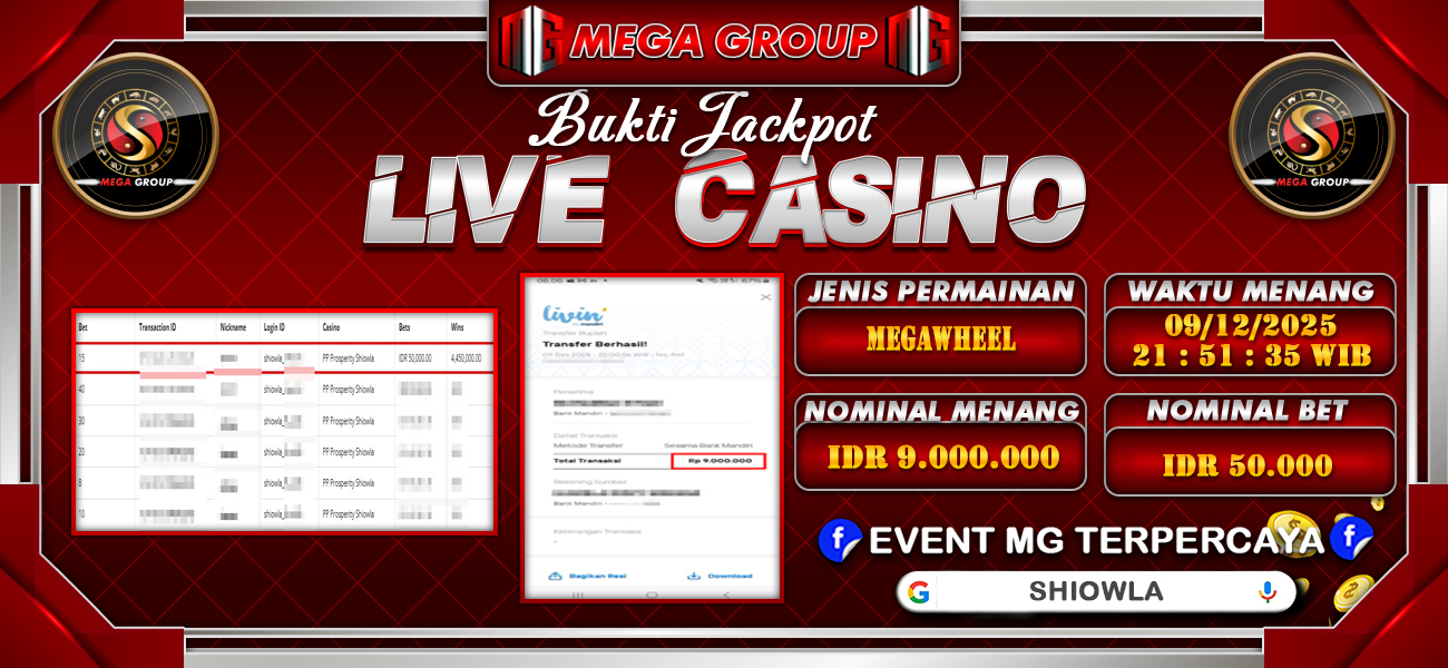 Bukti JP situs Shiowla hari Rabu, 10 Desember 2025